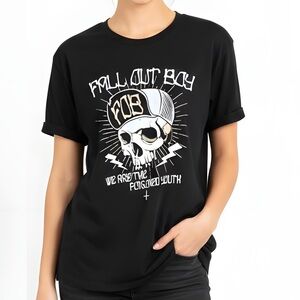 Fall Out Boy "Poisoned Youth" skull band tee - M‎